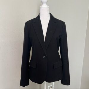 American Eagle Outfitters Women's Black Single Button Lined Blazer Size Small